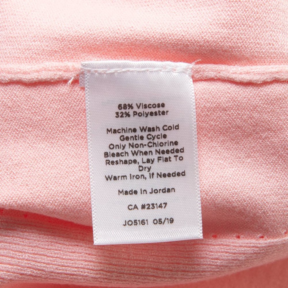 Talbots Pointelle Sweater Lightweight Cozy Peach Pink Size Large Petite New - Picture 5 of 6